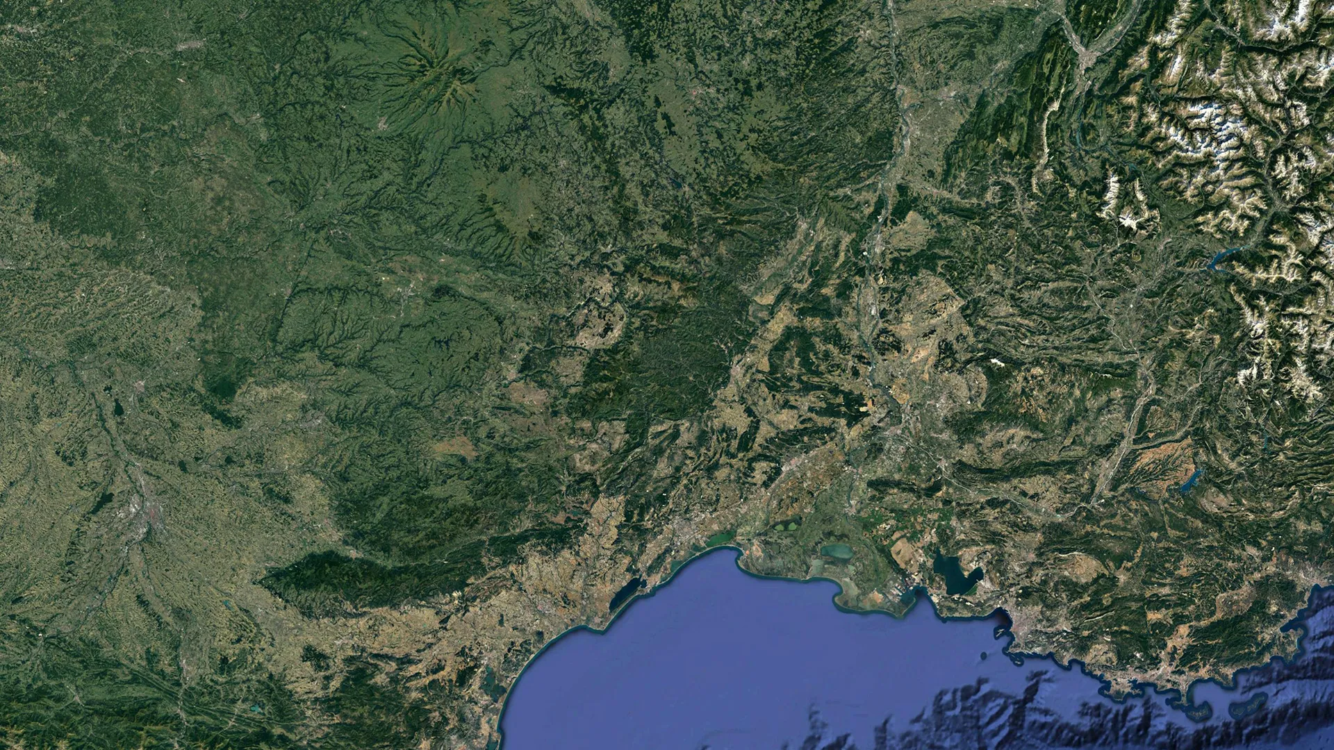 Mer Méditerranée Satellite