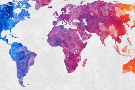 Mappemonde coloré
