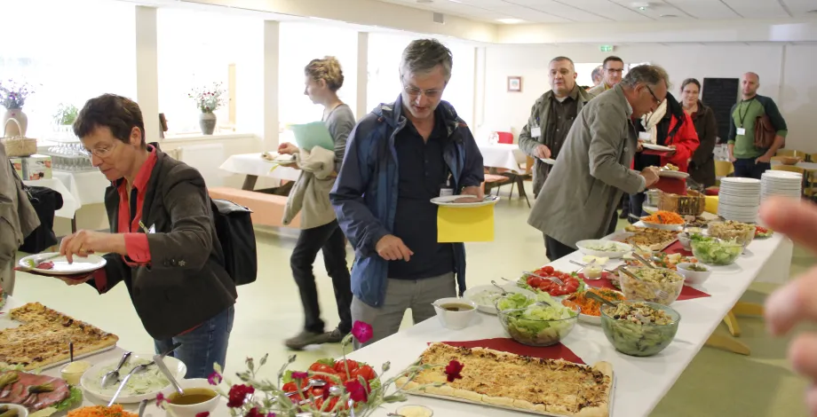 Meals prepared on site, favouring local and organic ingredients, Florac